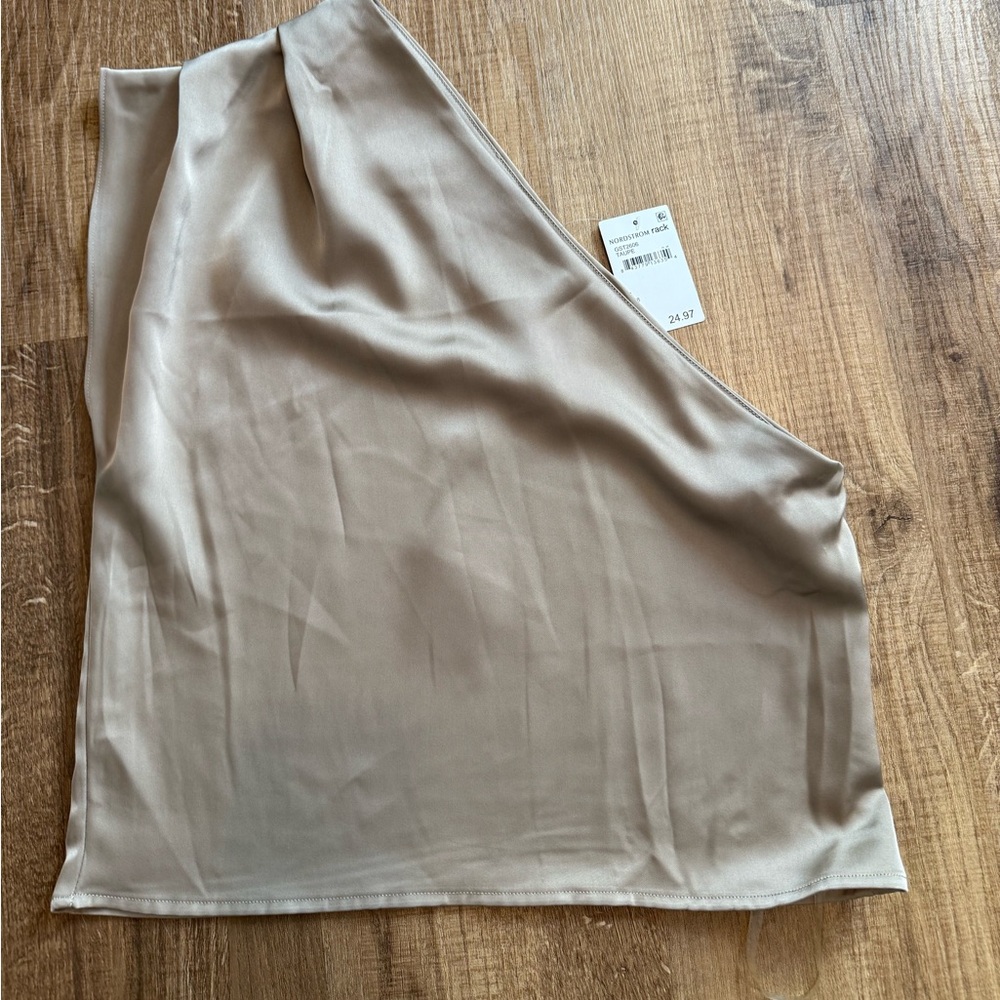 Elegant Beige Satin Top